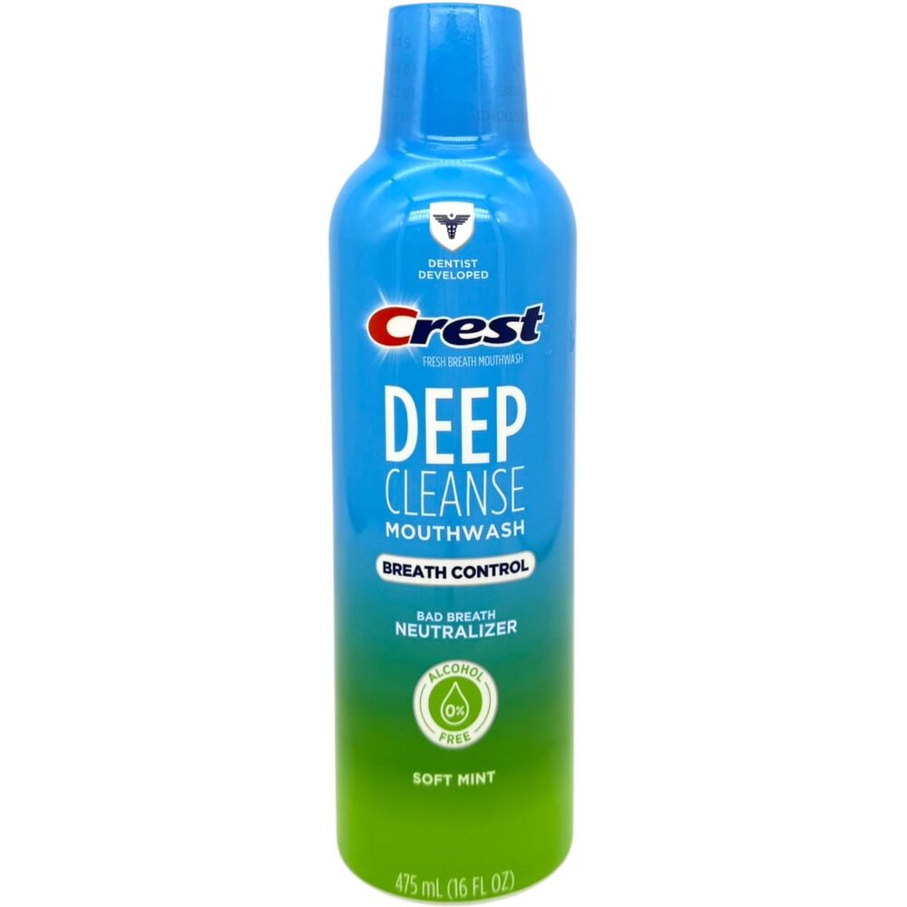 Crest Deep Cleanse Mouthwash Soft Mint 16 fl oz Breath Care